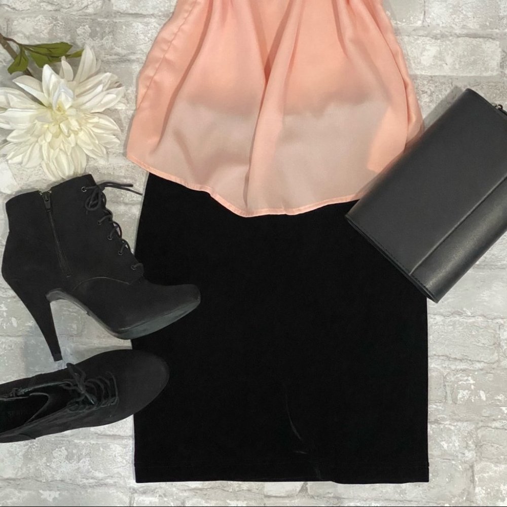SOLD | American Apparel Black Velvet Mini Skirt - Picture 8 of 16